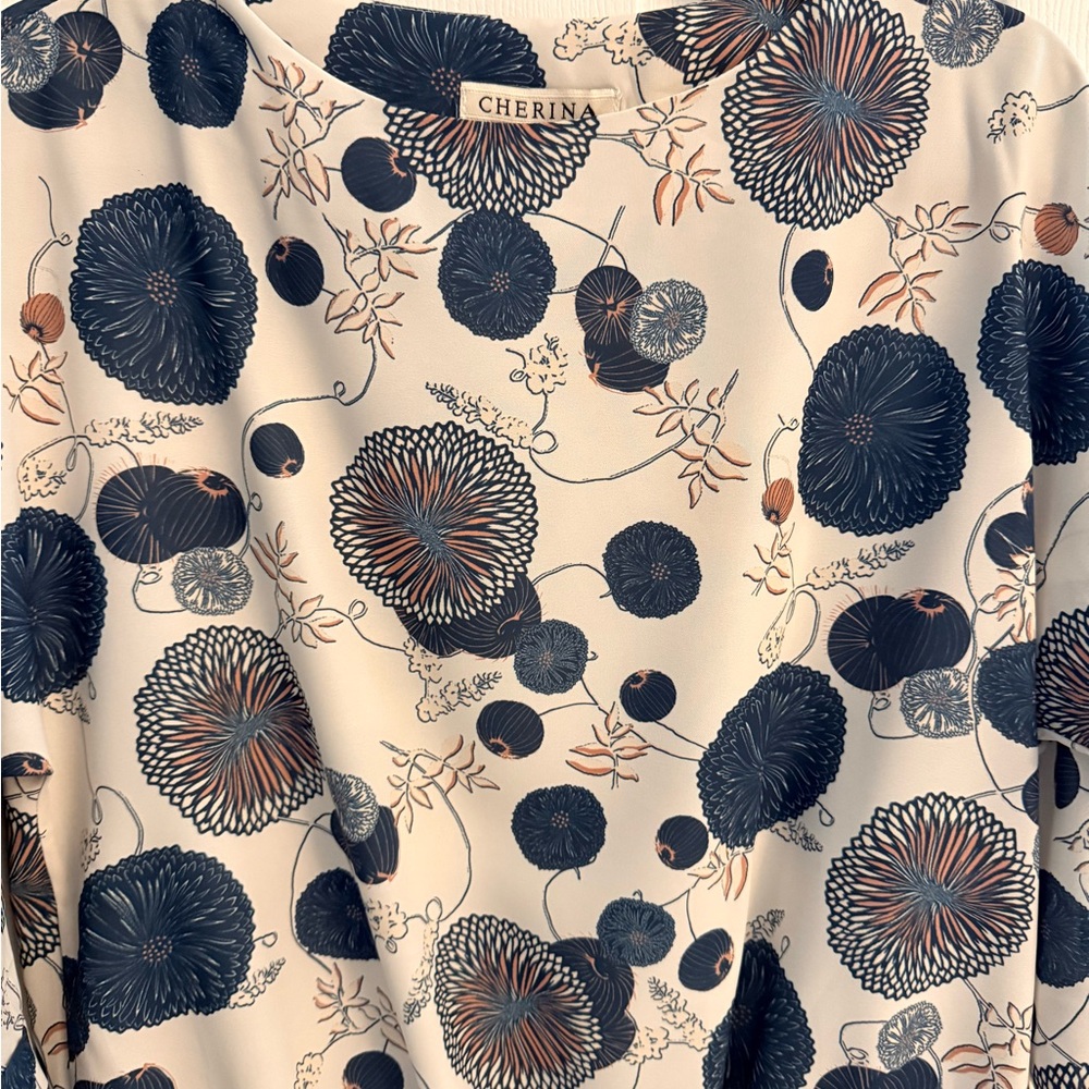 Fall Halloween Pumpkin Patterned Blouse - image 2